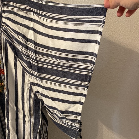 Caffe Marrakech striped and embroidered blouse size medium - Picture 4 of 5